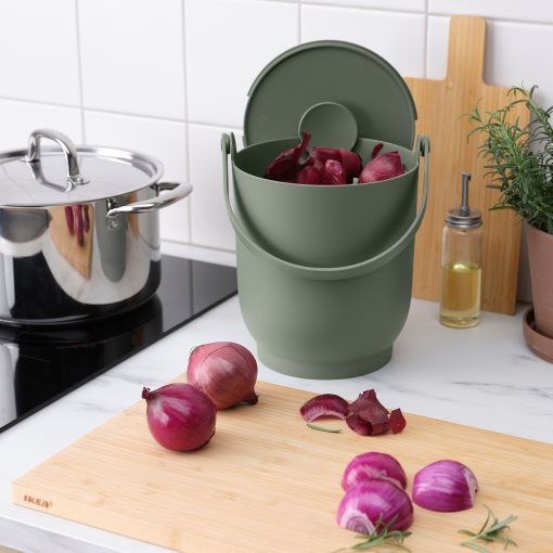 FARMARKVAST, bin with lid for organic waste, 4 l, 905.670.03