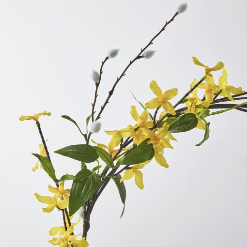SMYCKA, artificial wreath/forsythia, 45 cm, 905.937.90
