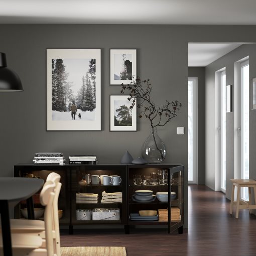 BESTÅ, σύνθεση αποθήκευσης με πόρτες, 180x42x74 cm, 991.399.13