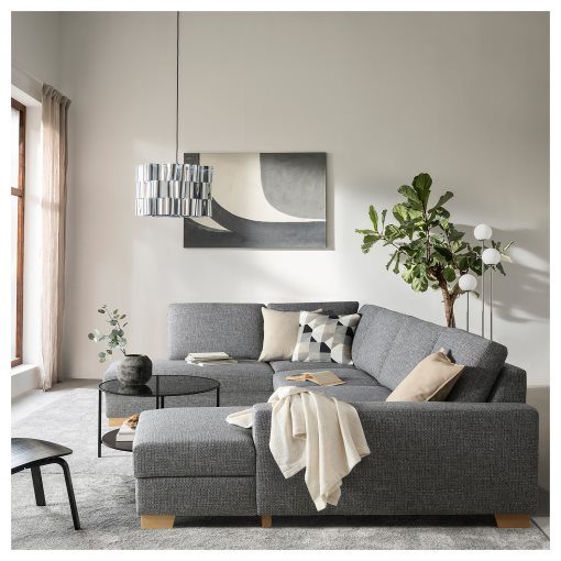 SÖRVALLEN, γωνιακός καναπές 5 θέσεων με σεζλόνγκ/δεξί, 993.147.80