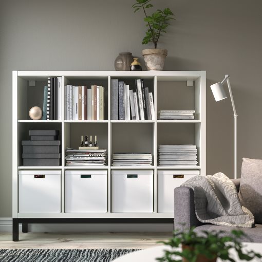 KALLAX, shelving unit with underframe, 147x129 cm, 994.426.93