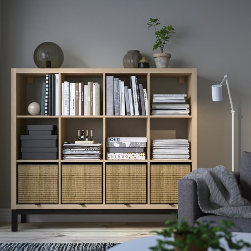 KALLAX, shelving unit with underframe, 147x129 cm, 994.427.11