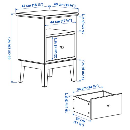 IDANÄS, bedroom furniture/set of 4, 160x200 cm, 994.834.00