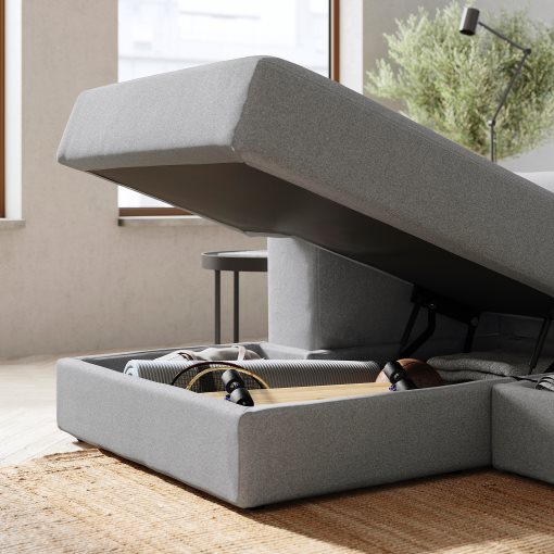 JÄTTEBO, 2,5-seat modular sofa with chaise longue/left with headrest, 994.900.90
