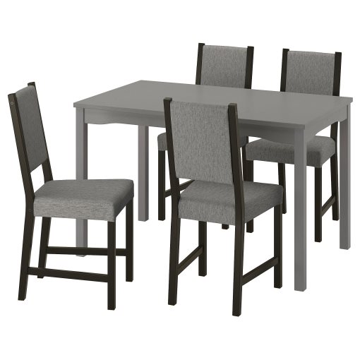 HAUGA/STEFAN, table and 4 chairs, 118x74 cm, 995.749.14