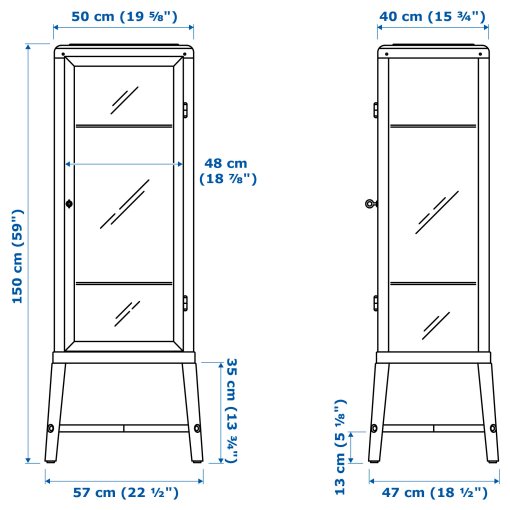 FABRIKÖR, glass-door cabinet, 002.422.78