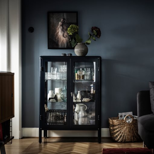 FABRIKÖR, glass-door cabinet, 003.631.71