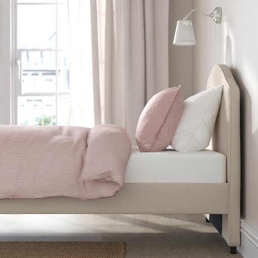 HAUGA, upholstered bed frame, 90x200 cm, 004.500.69