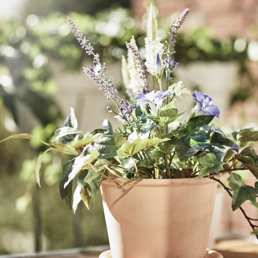 MUSKOTBLOMMA, plant pot with saucer in/outdoor, 12 cm, 004.548.83