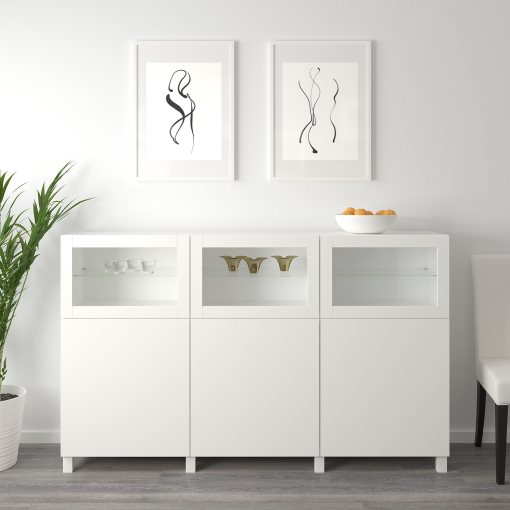 BESTÅ, σύνθεση αποθήκευσης με πόρτες, 180x42x112 cm, 092.080.29