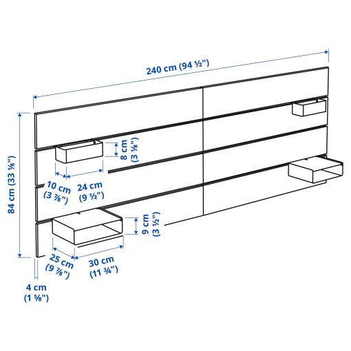 NORDLI, headboard, 140/160 cm, 103.729.76
