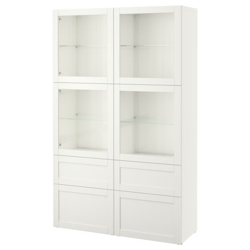 BESTÅ, storage combination with glass doors, 120x40x192 cm, 191.960.02