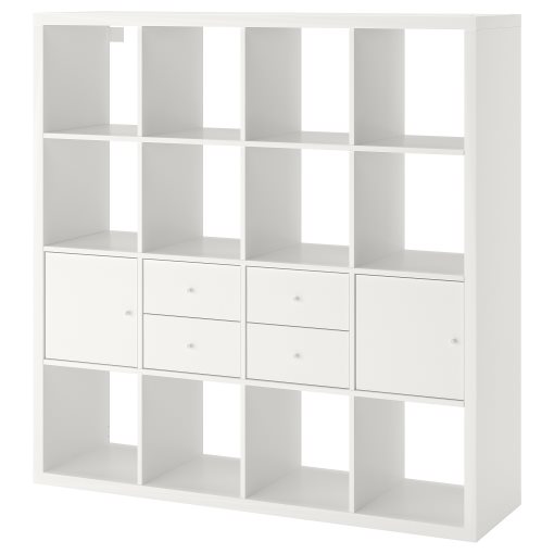 KALLAX, shelving unit with 4 inserts, 147x147 cm, 192.783.28