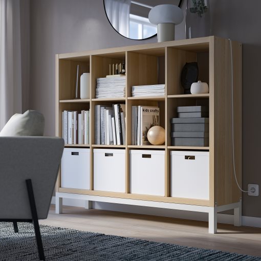 KALLAX, shelving unit with underframe, 147x129 cm, 194.427.10