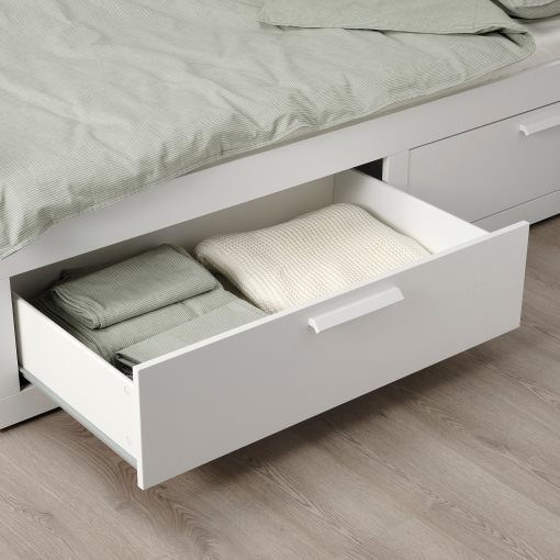 BRIMNES, κρεβάτι επισκέπτη day bed 2 συρτάρια/2 στρώματα, 80x200 cm, 194.973.40