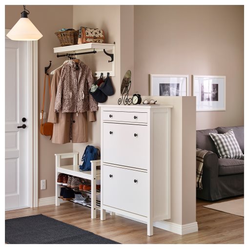 HEMNES, shoe cabinet with 2 compartments, 201.695.59