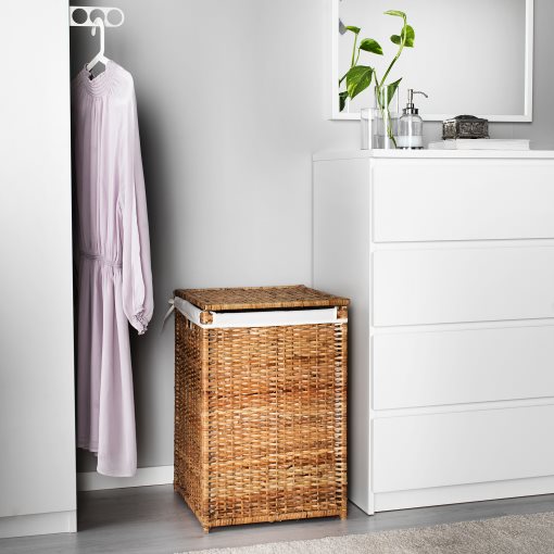 BRANÄS, laundry basket with lining, 202.147.31