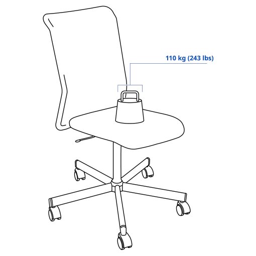 TOBERGET, περιστρεφόμενη καρέκλα, 204.322.44