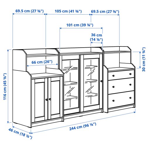 HAUGA, storage combination, 293.886.42