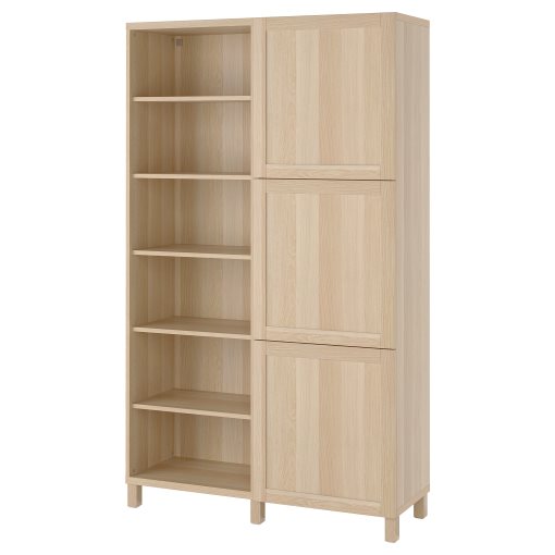 BESTÅ, storage combination with doors, 120x42x202 cm, 294.216.94