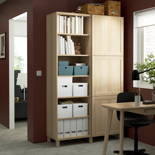 BESTÅ, storage combination with doors, 120x42x202 cm, 294.216.94