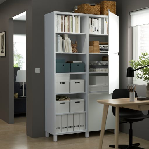 BESTÅ, σύνθεση αποθήκευσης με πόρτες, 120x42x202 cm, 294.217.12