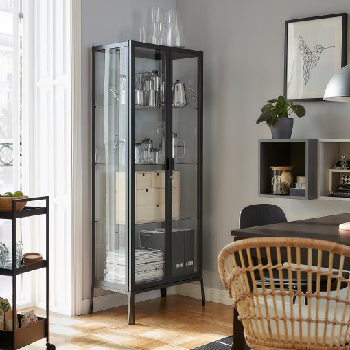 MILSBO, glass-door cabinet, 303.964.48