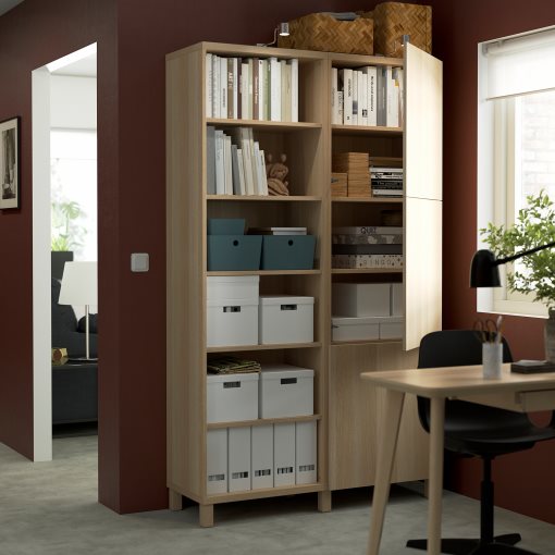 BESTÅ, storage combination with doors, 120x42x202 cm, 393.017.71