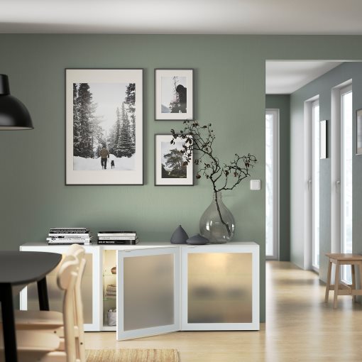 BESTÅ, σύνθεση αποθήκευσης με πόρτες, 180x42x65 cm, 394.888.20
