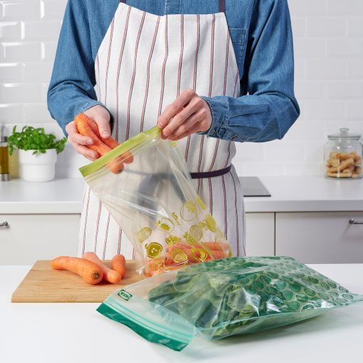 ISTAD, resealable bag patterned, 30 pack, 405.256.85