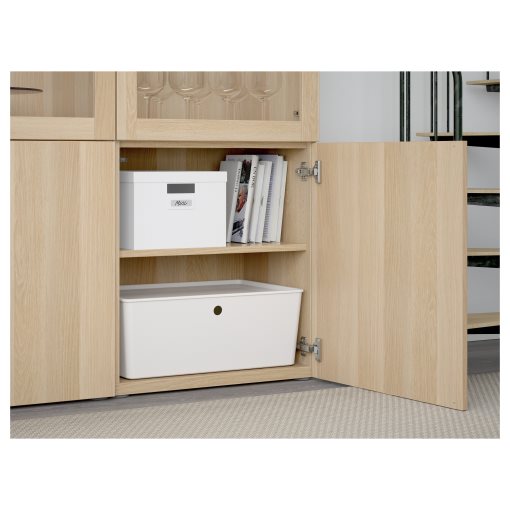 BESTÅ, storage combination w glass doors,, 120x42x193 cm, 490.898.16