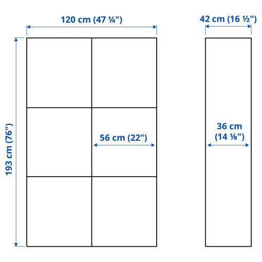 BESTÅ, storage combination w glass doors,, 120x42x193 cm, 490.898.16