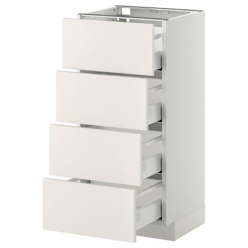 METOD/MAXIMERA, base cabinet 4 fronts/4 drawers, 491.098.43