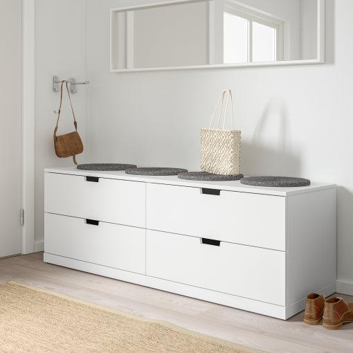 NORDLI, chest of 4 drawers, 160x54 cm, 492.394.96