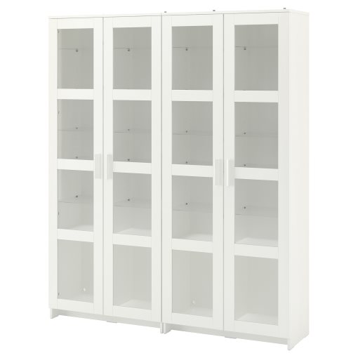BRIMNES, storage combination with glass doors, 492.782.37