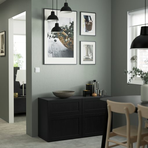 BESTÅ, storage combination with doors/drawers push-open, 120x42x65 cm, 494.126.22