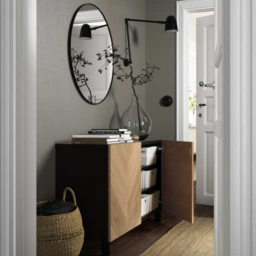 BESTÅ, storage combination with doors, 120x42x74 cm, 494.214.24