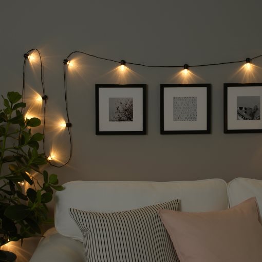 BLÖTSNÖ, LED lighting chain 12 light indoor battery-op, 504.015.09