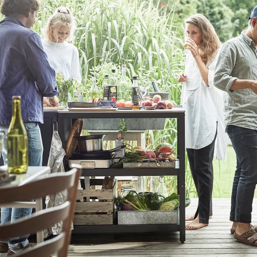 GRILLSKÄR, kitchen island shelf unit outdoor, 86x61 cm, 504.714.46