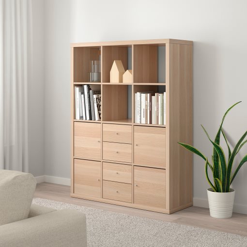 KALLAX, shelving unit with 6 inserts, 592.782.65