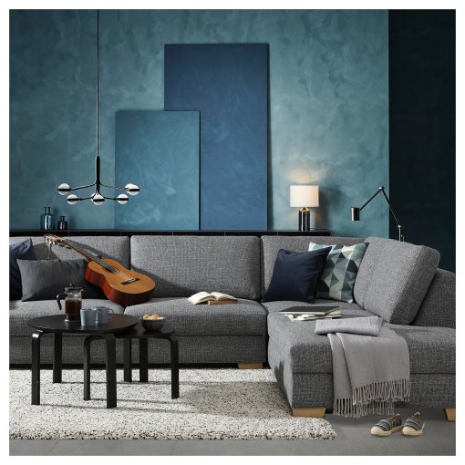 SÖRVALLEN, corner sofa 5-seat with chaise longue/left, 593.147.77
