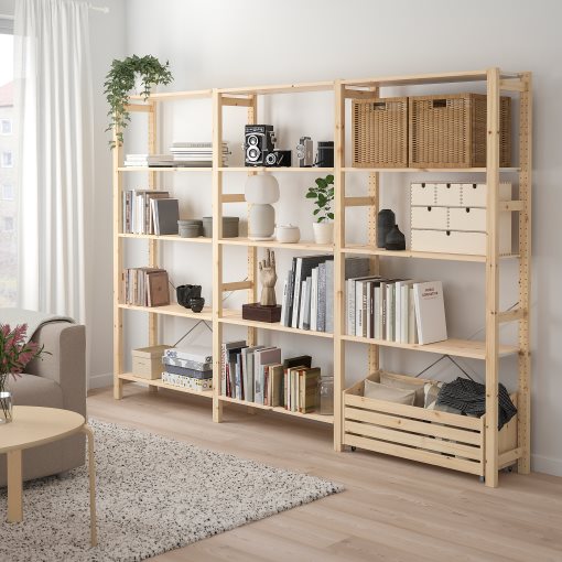 IVAR, shelving unit with storage box, 259x30x179 cm, 594.038.44