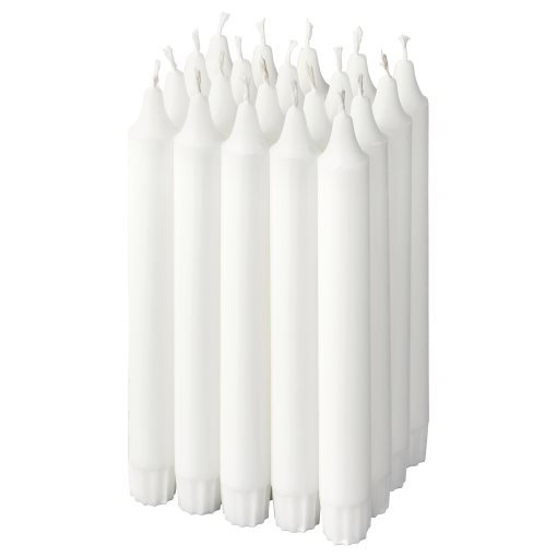 JUBLA, unscented chandelier candle, 20 pack, 601.919.16