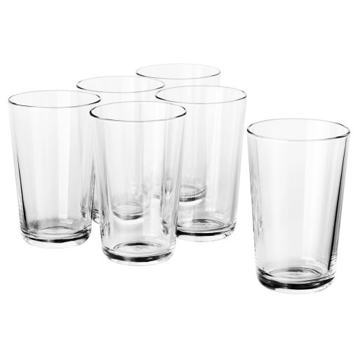 IKEA 365+, Ποτήρι διαφανές γυαλί 6 τεμ., 602.797.11