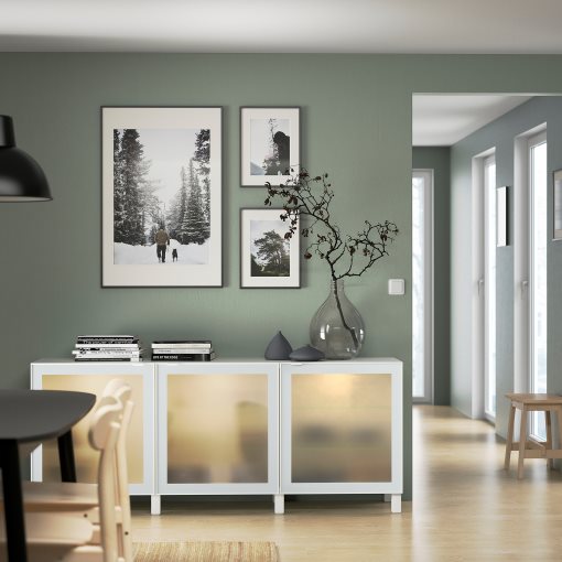 BESTÅ, σύνθεση αποθήκευσης με πόρτες, 180x42x74 cm, 694.888.14