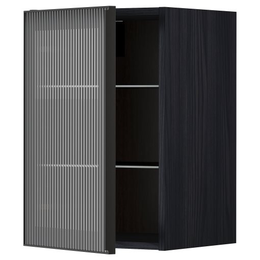 METOD, wall cabinet with shelves/glass door, 40x60 cm, 694.907.27