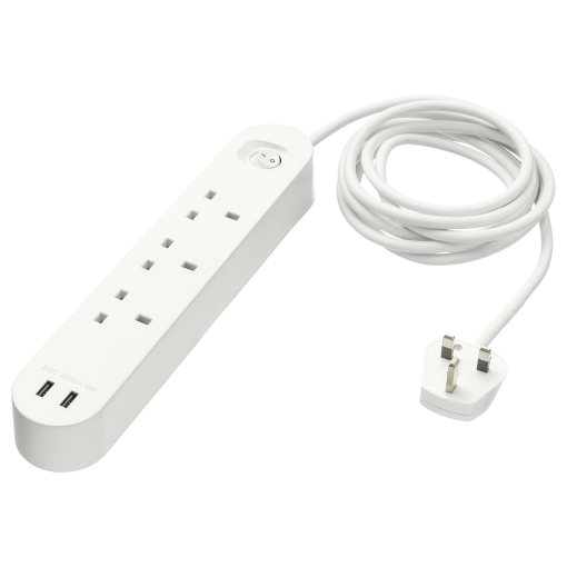 KOPPLA, πολύπριζο 3 εξόδων με 2 θύρες USB, 3.0 m, 702.809.93