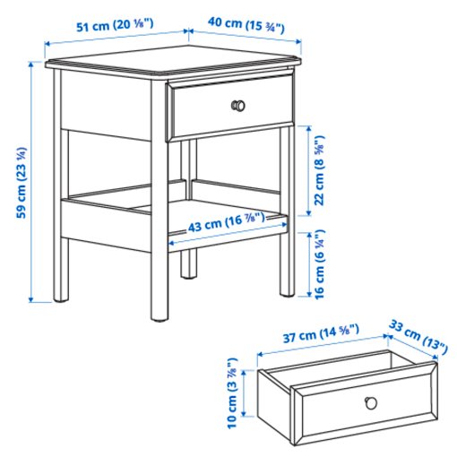 TYSSEDAL, bedside table, 702.999.59