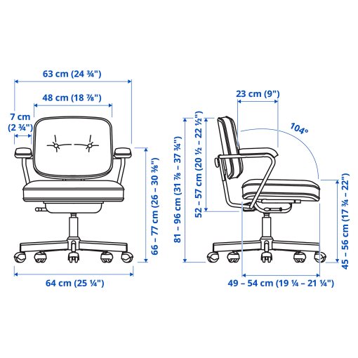 ALEFJÄLL, swivel chair, 703.674.58