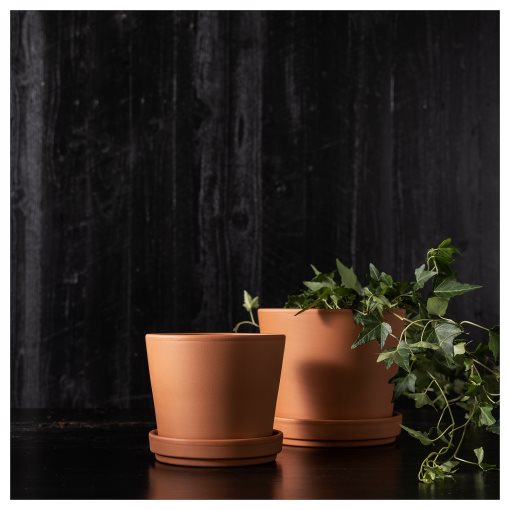 BRUNBÄR, plant pot with saucer/outdoor, 15 cm, 705.108.28